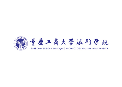 重庆工商大学派斯学院校徽标志矢量图
